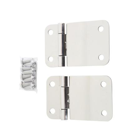 SMITTYBILT 76-85 CJ7 TAILGATE HINGES - STAINLESS STEEL 7419